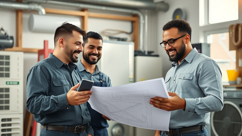 Team providing professional HVAC repair services in residential setting