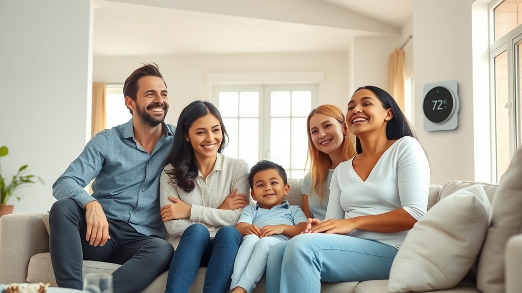 Family relaxes in home with modern hvac installation services ensuring efficient comfort