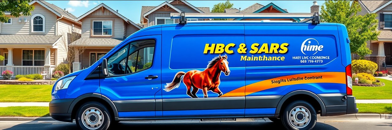 HVAC maintenance van in Cincinnati neighborhood - Wingate service vehicle parked