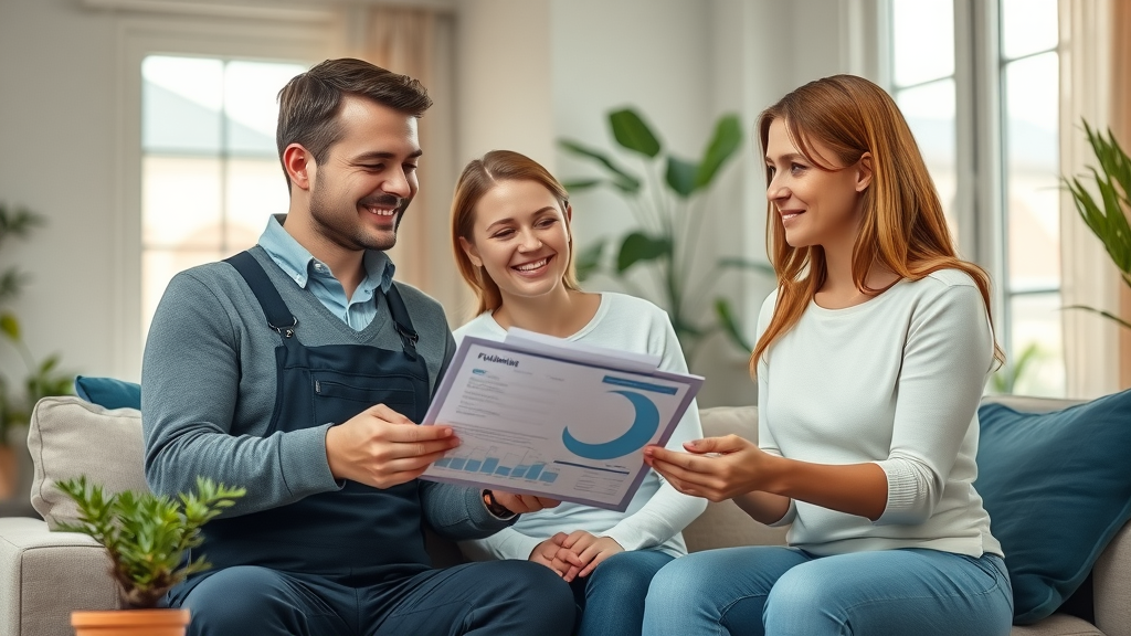 Homeowners consult plumber for residential plumbing services and honest estimates