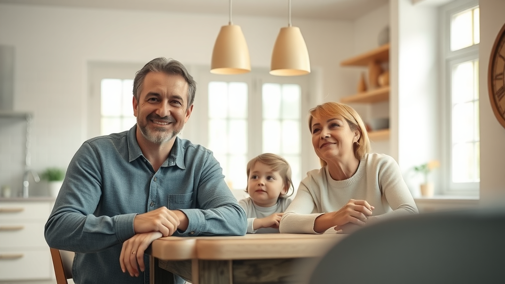 Happy family enjoys leak-free home, thanks to reliable residential plumbing services.