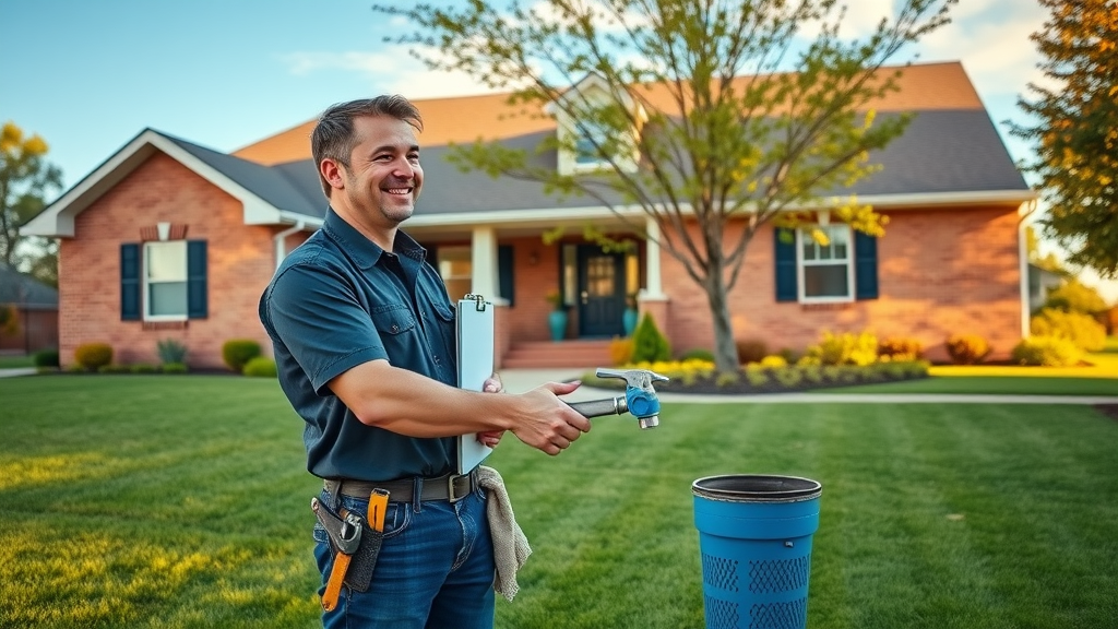 Expert plumber providing trusted residential plumbing repair at a family home.